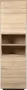 Woonexpress Wandkast Haarlem Naturel MDF Fresh Oak Met Zwarte Onderplint 200x60x45cm (hxbxd) - Thumbnail 3