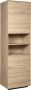 Woonexpress Wandkast Haarlem Naturel MDF Fresh Oak Met Zwarte Onderplint 200x60x45cm (hxbxd) - Thumbnail 2