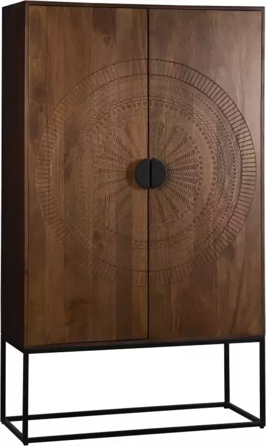 Woonexpress Wandkast Jade Hout Bruin 110x190x45 cm (BxHxD) Moderne Bruidskast 3 Planken