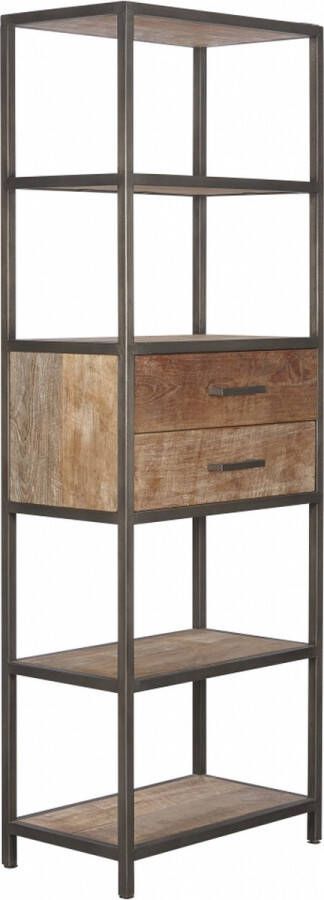 Woonexpress Wooonexpress Wandkast Velp Bruin Hout Naturel 183x64x37cm (hxbxd)