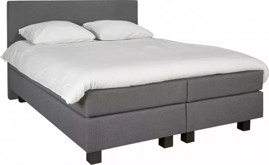 Woonexpress Boxspring 160x200 Kralingen A Grijs Textiel Grijs 105x160x209cm (HxBxD)