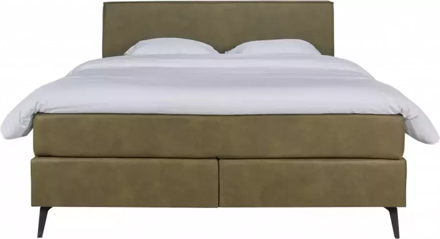 Woonexpress Boxspring 180x200 Flevo Groen Microvezel Groen 102x180x210cm (HxBxD) - Foto 2
