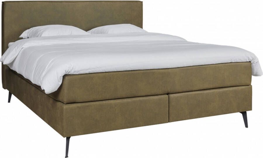 Woonexpress Boxspring 180x200 Flevo Groen Microvezel Groen 102x180x210cm (HxBxD)
