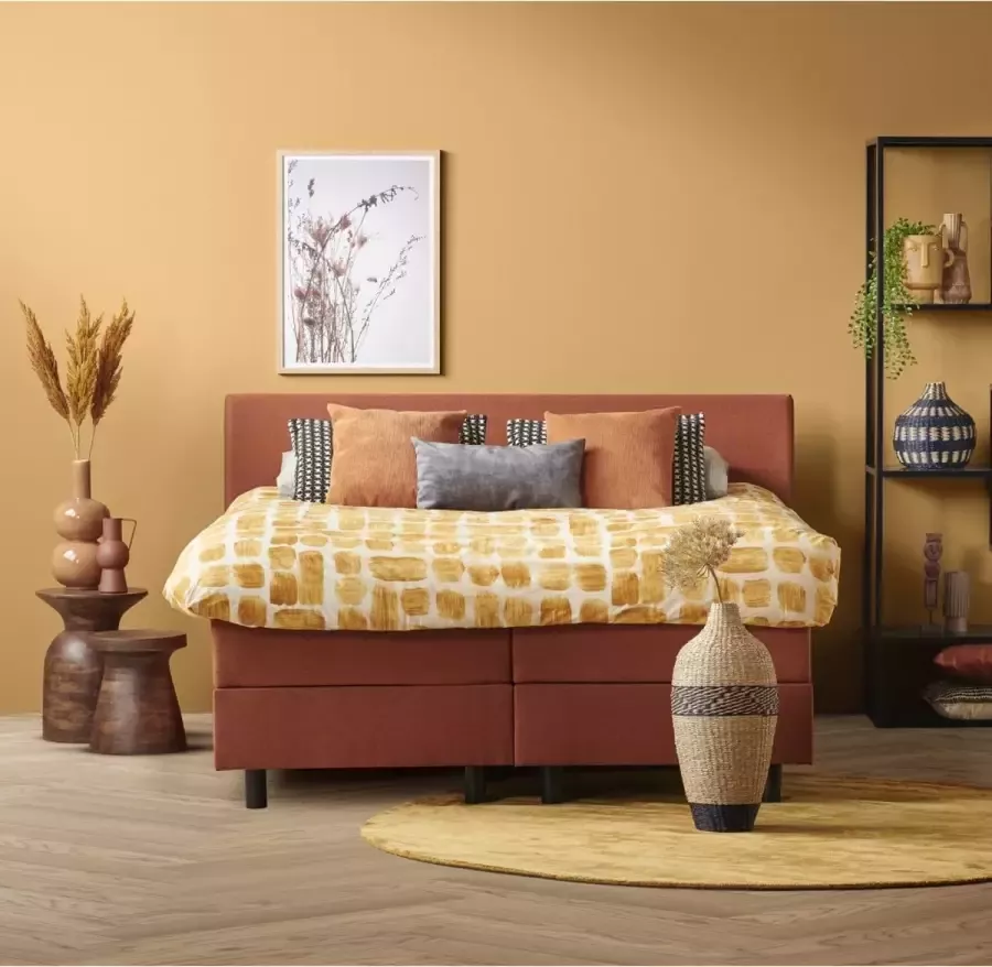 Woonexpress Boxspring 180x200 Kralingen C Koper Textiel Koper 105x200x209cm (HxBxD) - Foto 3