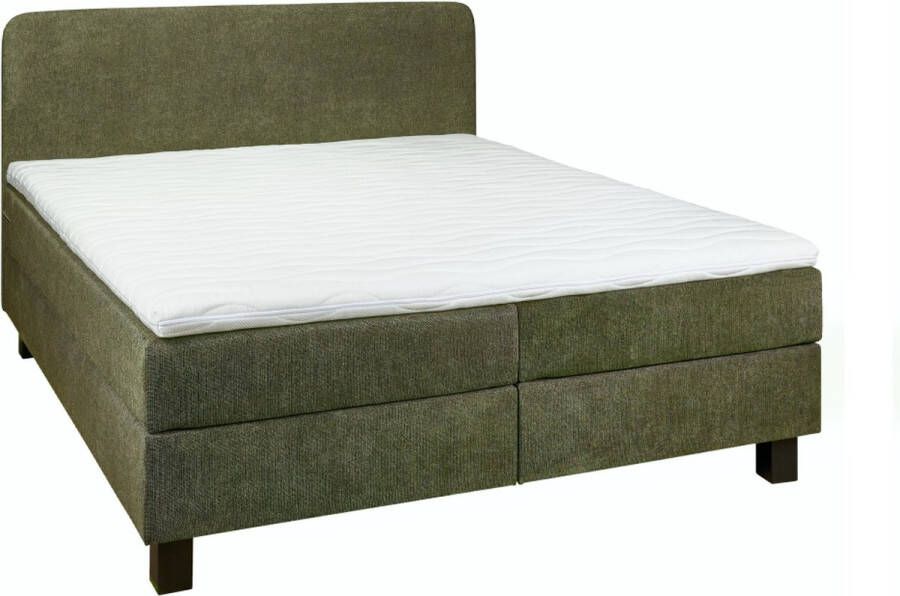 Woonexpress Boxspring Bilbao Stof Groen 160 x 102 x 206 cm (BxHxD) - Foto 2