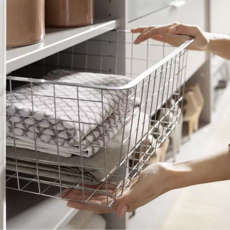 Woonexpress Draadmand Waalwijk Grijs Metaal Aluminium 19x43x53cm (hxbxd) - Foto 2