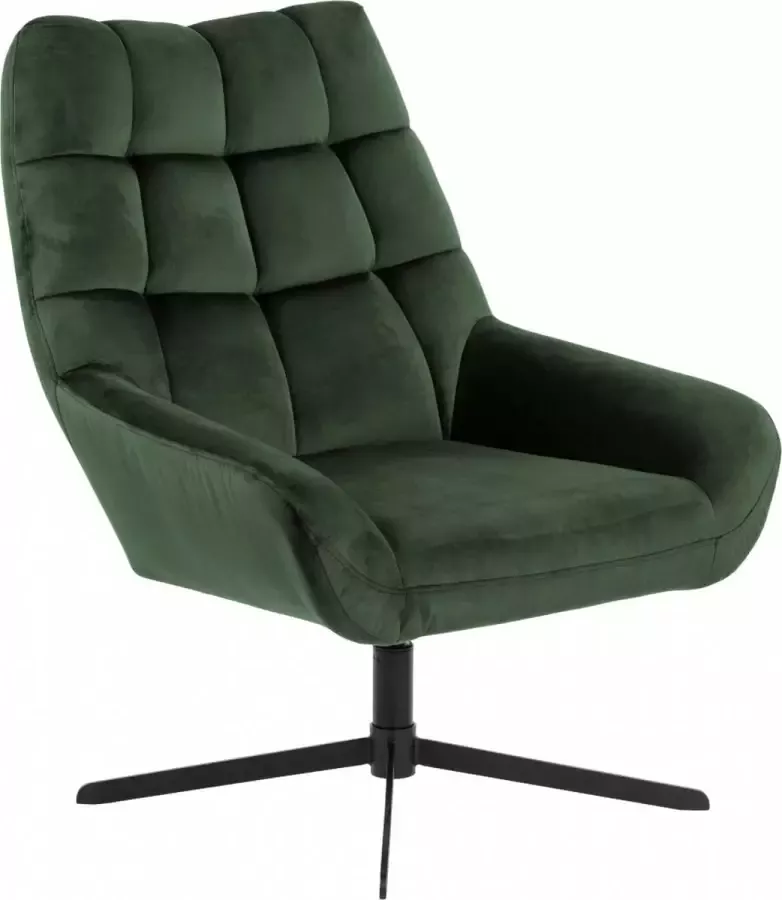 Woonexpress Draaifauteuil Ratum Groen Velvet Groen 88x73x82cm (HxBxD)