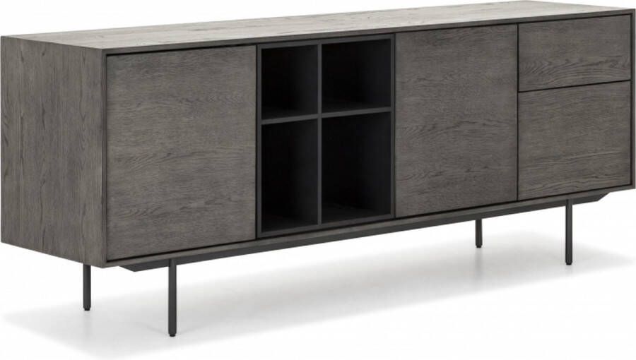 Woonexpress Dressoir Milano MDF Grijs 190 x 74 x 45 cm (BxHxD)