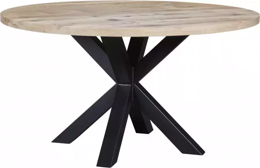 Woonexpress Eettafel 140x140 Sliedrecht Naturel Hout Naturel 77x140x140cm (HxBxD)