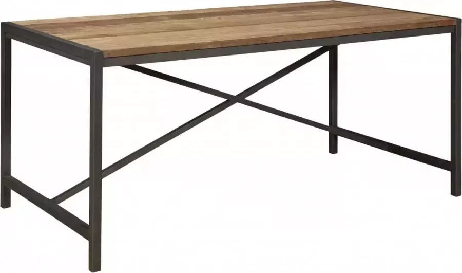 Woonexpress Wooonexpress Eettafel 160x90 Velp Bruin Hout Naturel 78x90x160cm (hxbxd)