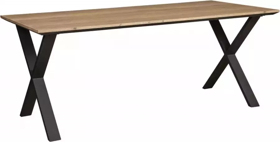 Woonexpress Eettafel 190x90 Valkenburg Bruin Houtlook Bruin 77x190x90cm (HxBxD) - Foto 2