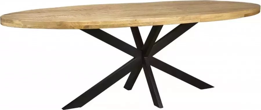 Woonexpress Eettafel 220x100 Bemmel Naturel Hout Naturel 78x220x100cm (HxBxD) - Foto 3