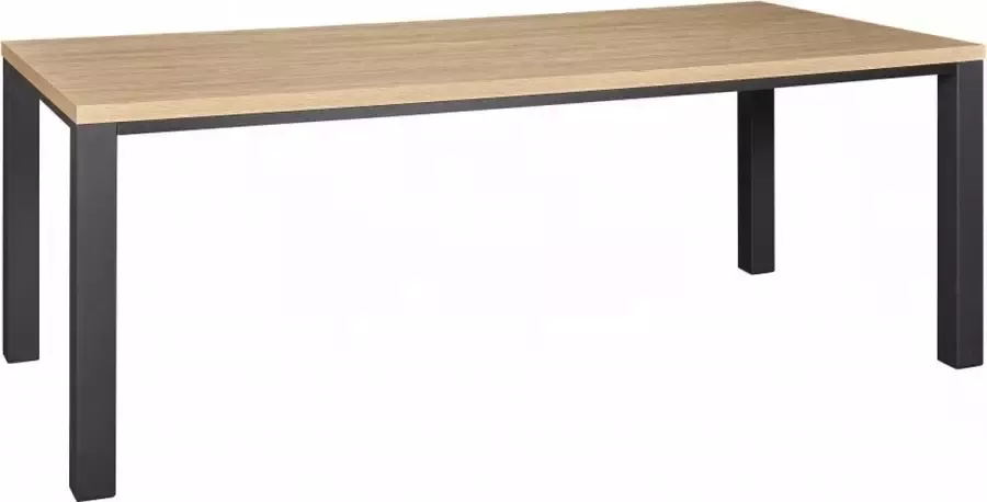 Woonexpress Eettafel Hasselt MDF Naturel 220 x 78 x 100 cm (BxHxD)