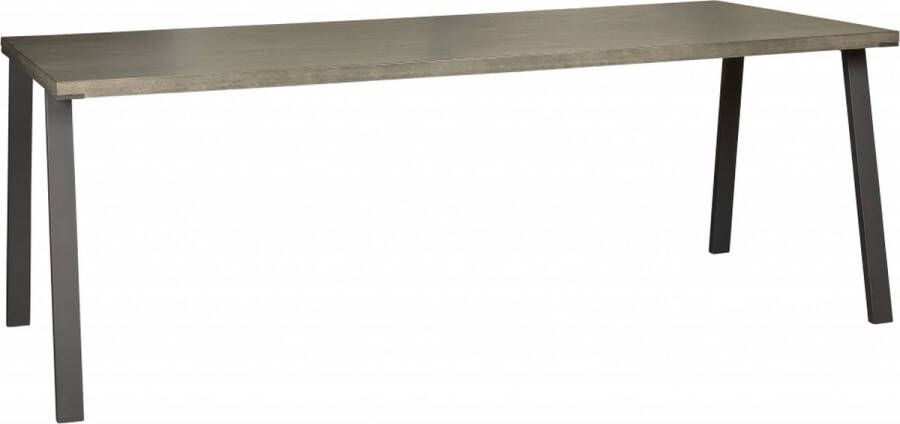 Woonexpress Eettafel Milano MDF Grijs 220x78x100 cm (BxHxD)