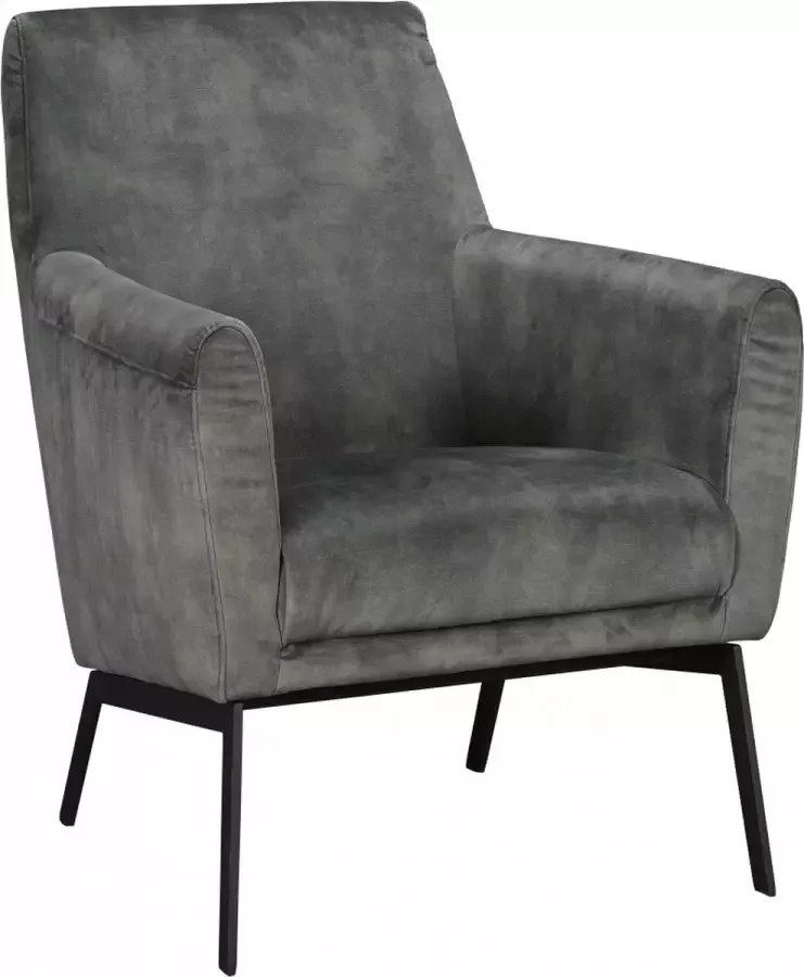 Woonexpress Fauteuil Cadzand Groen Velvet Groen 89x70x81cm (hxbxd)