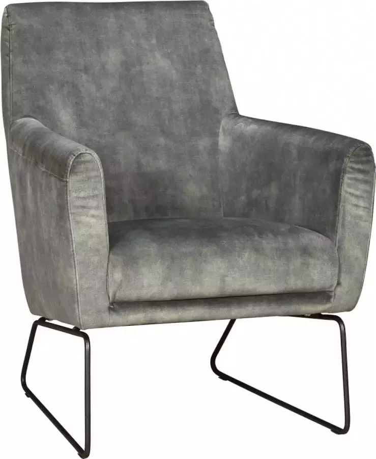 Woonexpress Fauteuil Cadzand Groen Velvet Groen 89x70x81cm (HxBxD)