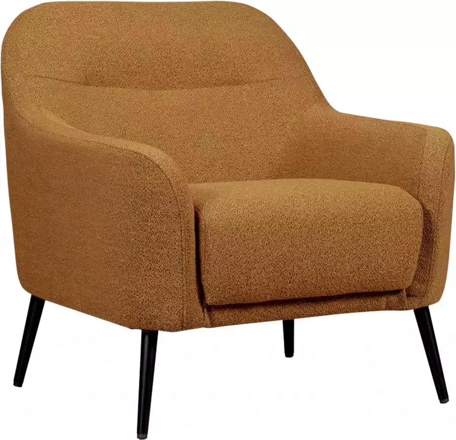 Woonexpress Fauteuil Maurik Bruin Textiel Bruin 78x78x76cm (HxBxD)