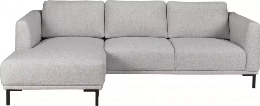 Woonexpress Hoekbank Andelst Stof Grijs 242 x 82 x 152 cm (BxHxD) Chaise Longue Rechts