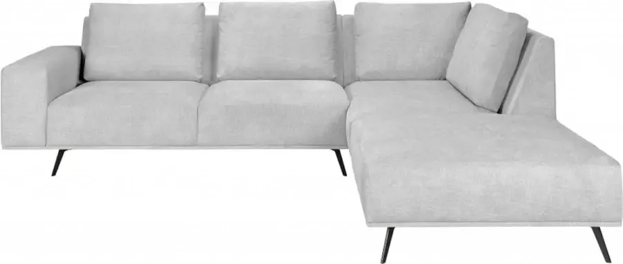 Woonexpress Hoekbank Berlicum Grijs Textiel Grijs 84x275x228cm (HxBxD) Rechts - Foto 2