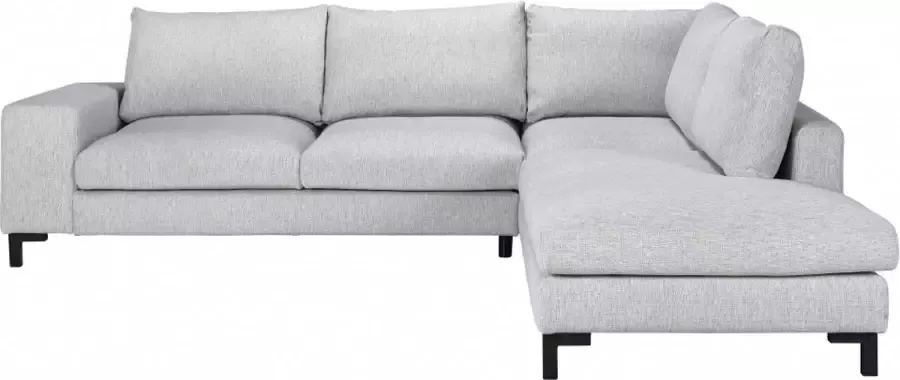 Woonexpress Hoekbank Bloemendaal Stof Grijs 280 x 86 x 241 cm (BxHxD)