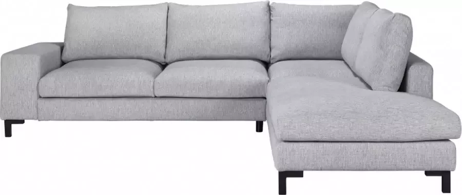 Woonexpress Hoekbank Bloemendaal Stof Grijs 280 x 86 x 241 cm (BxHxD)