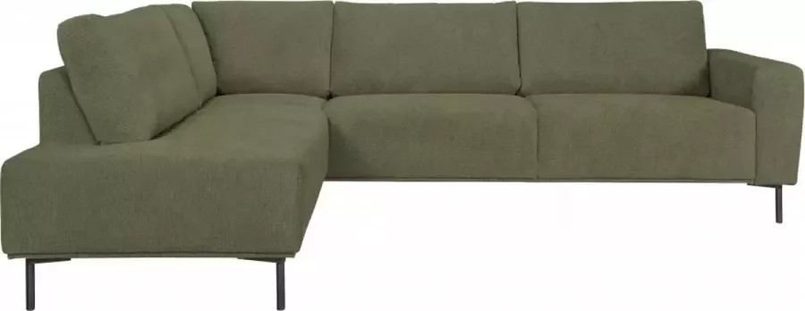 Woonexpress Hoekbank Deventer Groen Stof Hunter 156 86x275x205cm (hxbxd) Links - Foto 2