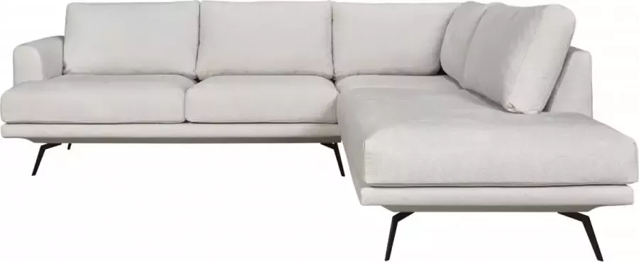 Woonexpress Hoekbank Havelte Textiel Wit 258 x 88 x 227 cm (BxHxD) - Foto 2