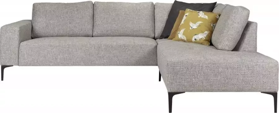 Woonexpress Hoekbank Stegen Grijs Textiel Grijs 83x265x212cm (HxBxD) Rechts - Foto 2