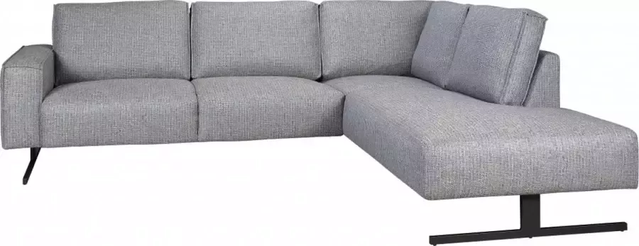 Woonexpress Hoekbank Zandwijk Grijs Textiel Grijs 86x264x214cm (HxBxD) Rechts - Foto 4