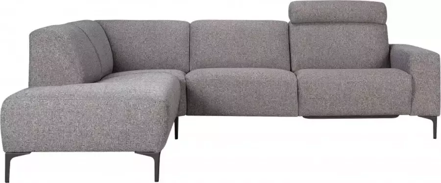 Woonexpress Hoekbank Zeeland Grijs Stof Grijs 101x273x213cm (hxbxd) Links
