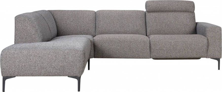 Woonexpress Hoekbank Zeeland Textiel Metaal Grijs Zwart 273x101x213 cm (BxHxD) Pocketvering Koudschuim Elekstrische Relaxfunctie - Foto 2