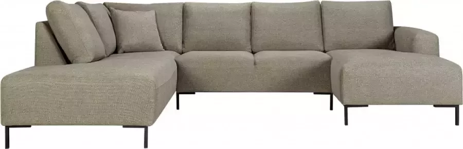 Woonexpress Hoekbank Zwolle Groen Textiel Groen 88x304x222cm (HxBxD) Rechts