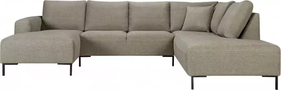 Woonexpress Hoekbank Zwolle Groen Textiel Groen 88x304x222cm (HxBxD) Rechts - Foto 2