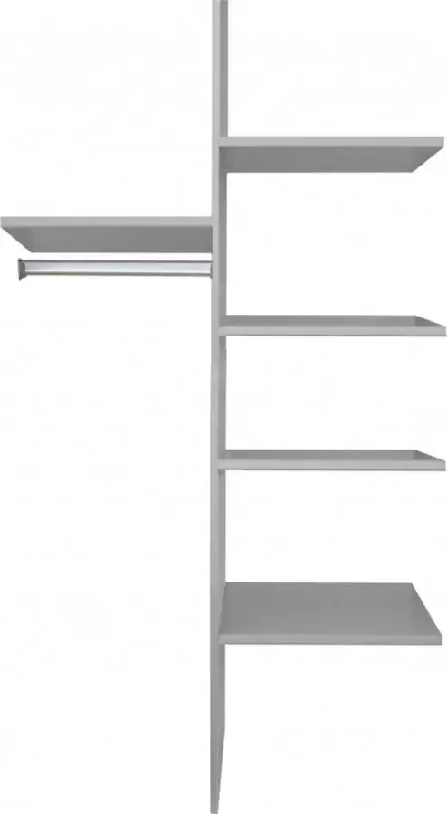 Woonexpress Kastindeling 100 cm Waalwijk Grijs Overig Zilvergrijs 141x0x0cm (hxbxd)
