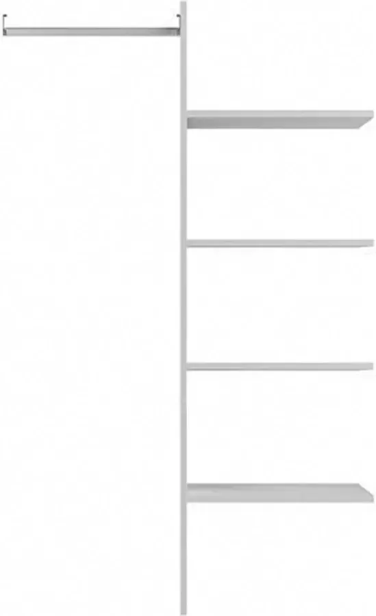 Woonexpress Kastindeling 100 cm Waalwijk Grijs Overig Zilvergrijs 141x0x0cm (hxbxd)