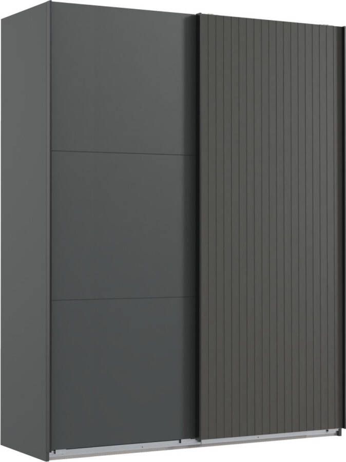 Woonexpress Kledingkast Bakel Plaatmateriaal Grafiet 200x216x65 cm (BxHxD)
