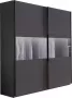 Woonexpress Kledingkast Breda Plaatmateriaal Zwart 200 x 216 x 65 cm (BxHxD) - Thumbnail 2