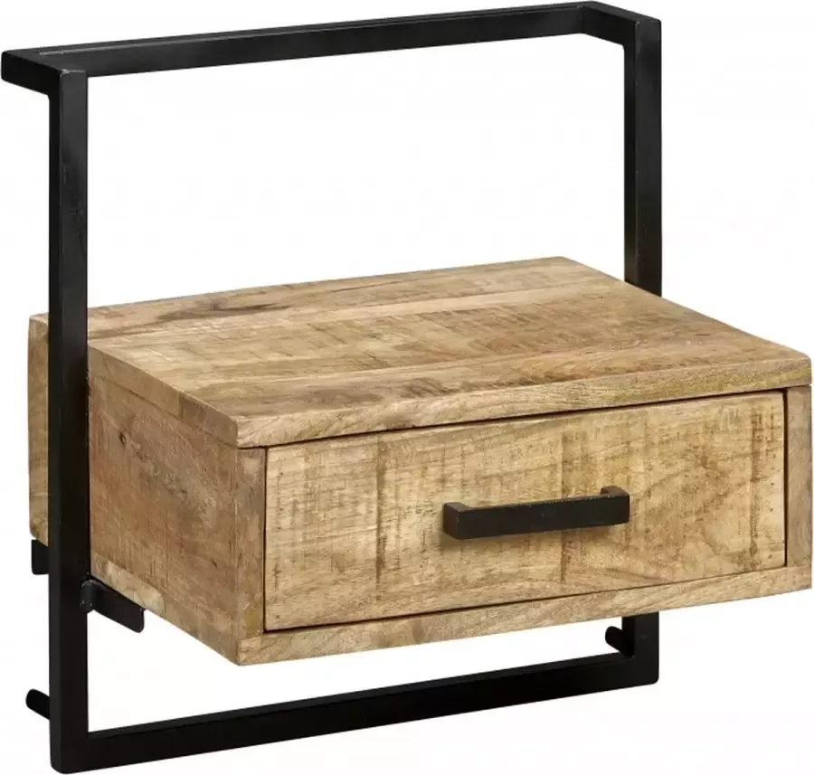 Woonexpress Nachtkastje Bemmel Naturel Hout Naturel 45x44x35cm (HxBxD)