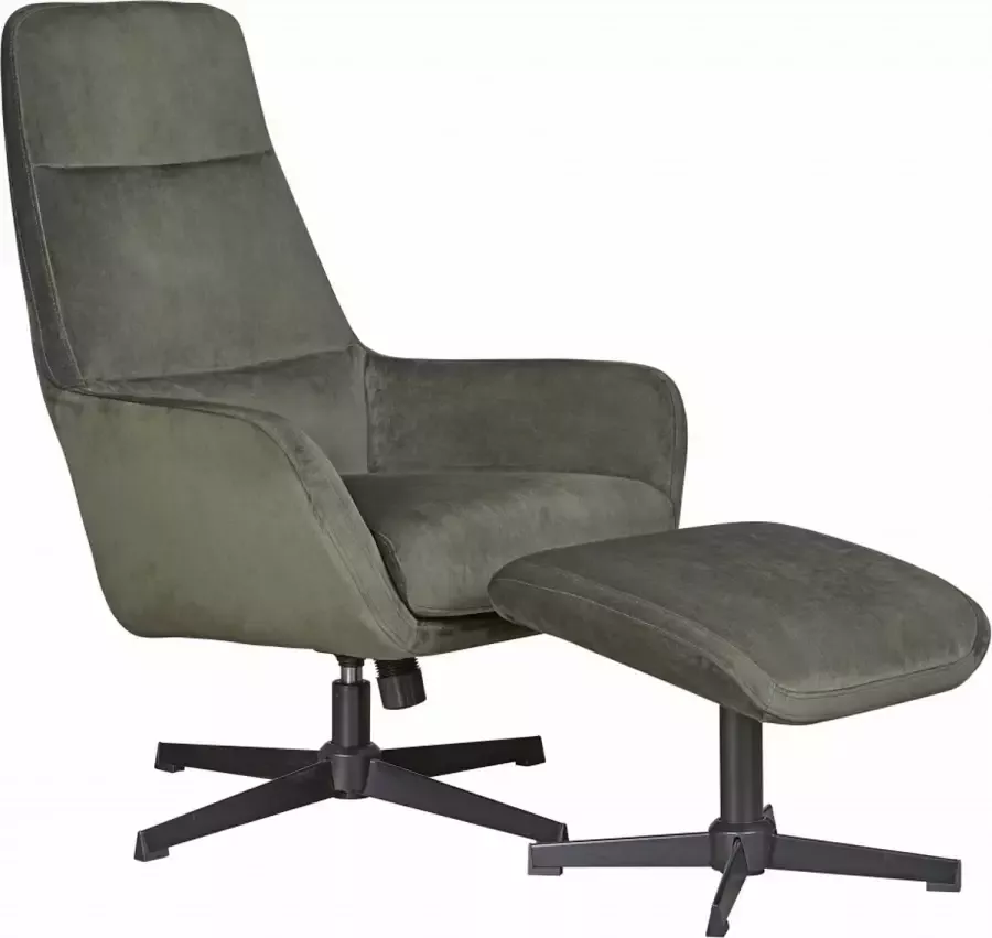 Woonexpress Relaxfauteuil Blokland Groen Velvet Groen 104x70x78cm (hxbxd)