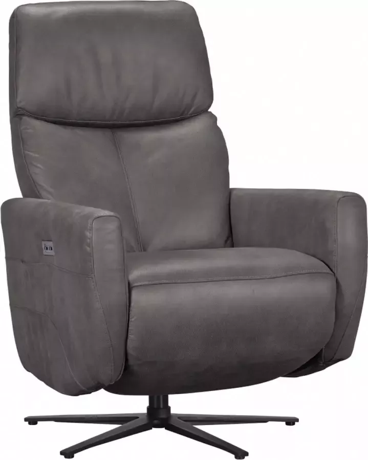 Woonexpress Relaxfauteuil Westerdijk Grijs Stof Grijs 99x212x153cm (hxbxd)