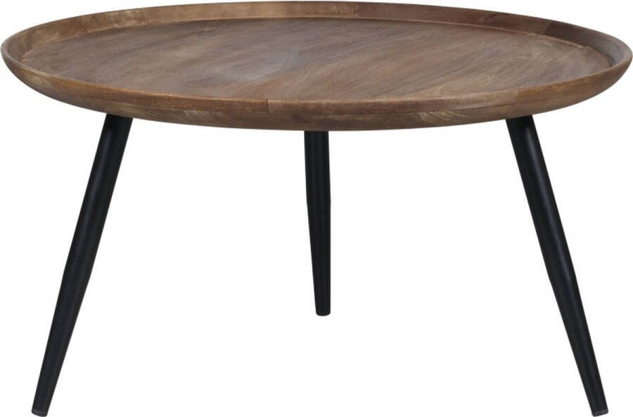 Woonexpress Salontafel Termo Mangohout Bruin Ø 75 cm en 40 cm hoog Rond