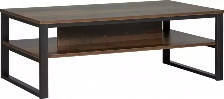 Woonexpress Salontafel Zundert Bruin MDF Antraciet robuust Hout 44x118x67cm (hxbxd)