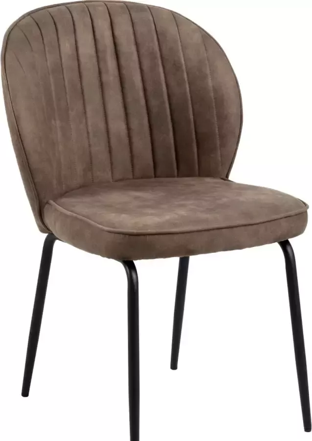 Woonexpress Stoel Horsten Bruin Microvezel Bruin 82x47x59cm (HxBxD)
