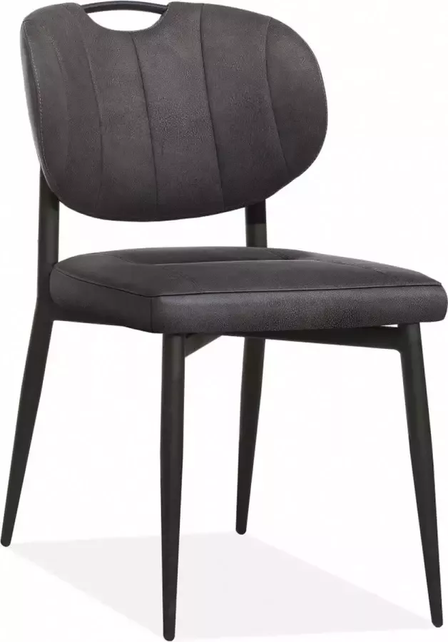 Woonexpress Stoel Kamperland Grijs Microvezel Grijs 85x49x62cm (HxBxD)