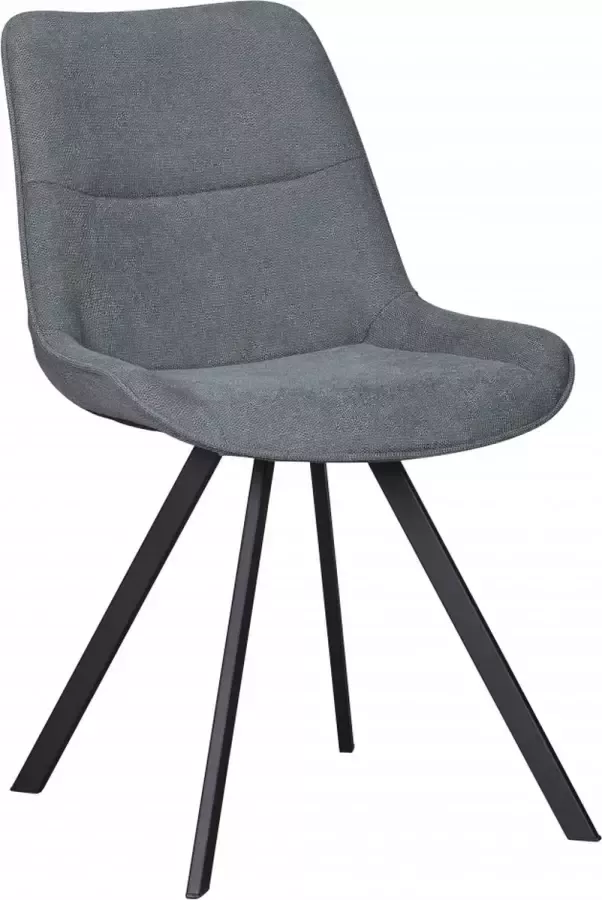 Woonexpress Stoel Mander Blauw Textiel Blauw 84x52x60cm (HxBxD)