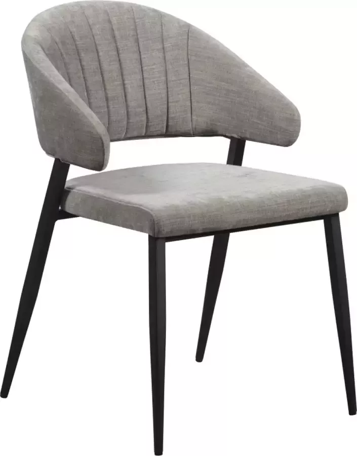 Woonexpress Eetkamerstoel Spijk Stof Grijs 61 x 89 x 67 cm (BxHxD)