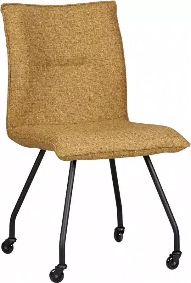 Woonexpress Stoel Texel Textiel Geel 48 x 90 x 55 cm (BxHxD)