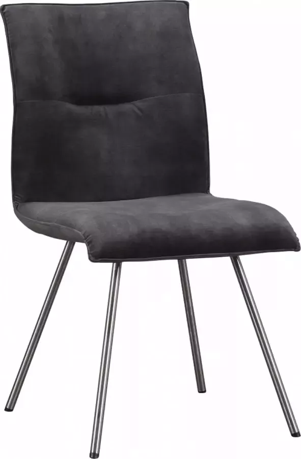 Woonexpress Stoel Texel Grijs Velvet Grijs 90x48x55cm (HxBxD)