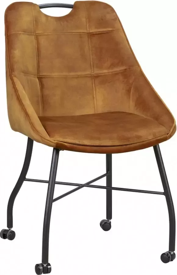 Woonexpress Stoel Zierikzee Koper Velvet Koper 87x53x60cm (HxBxD)