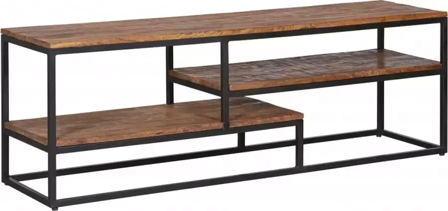 Woonexpress TV Meubel Almere Bruin Hout Zwart antiek Bruin 50x150x40cm (hxbxd)